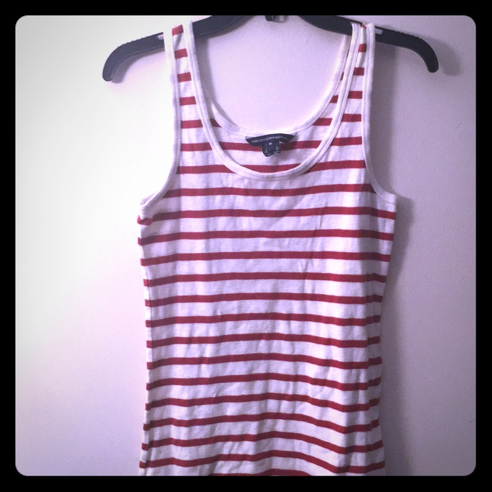 Red and white Stripe tank